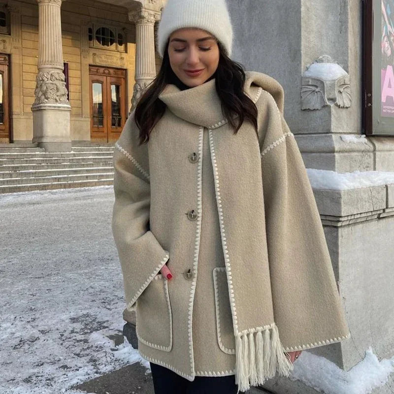 CozyChic™ Women's Coat with Scarf