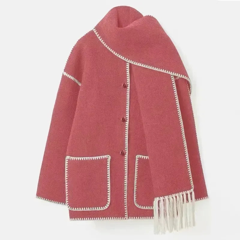 CozyChic™ Women's Coat with Scarf